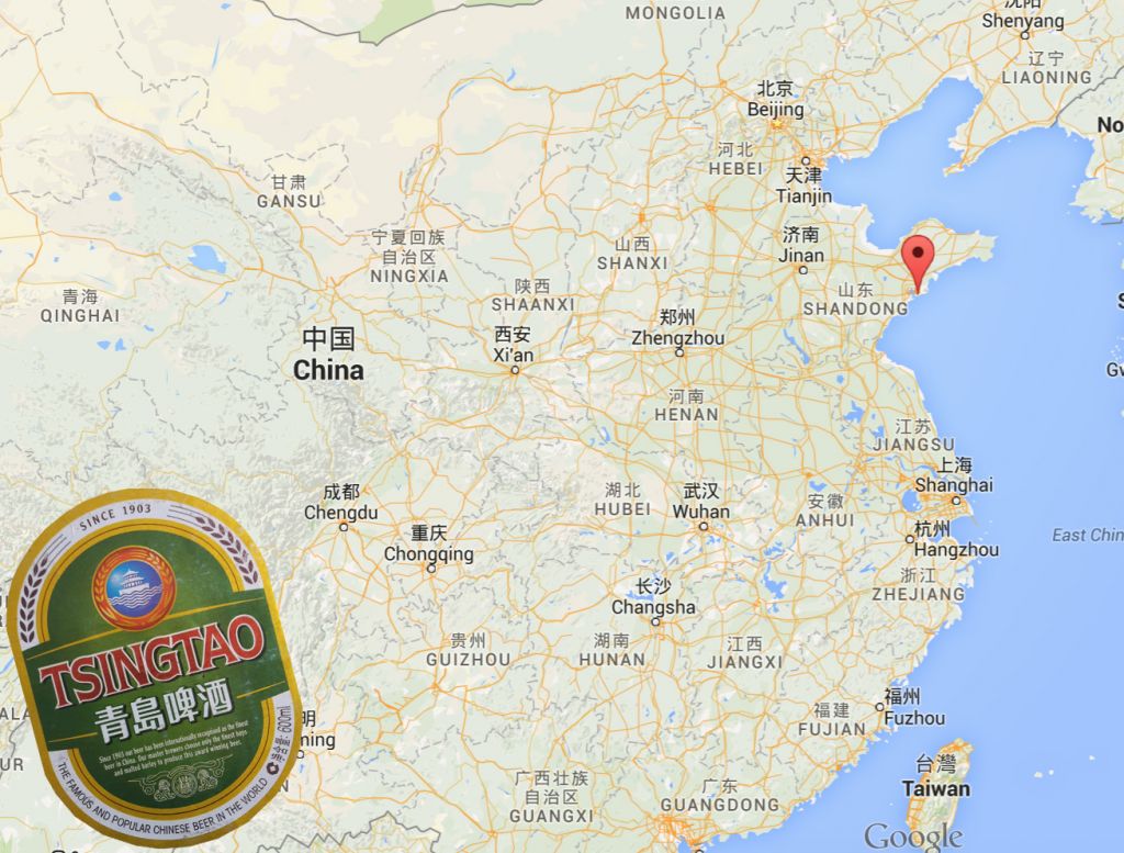 carte qingdao chine